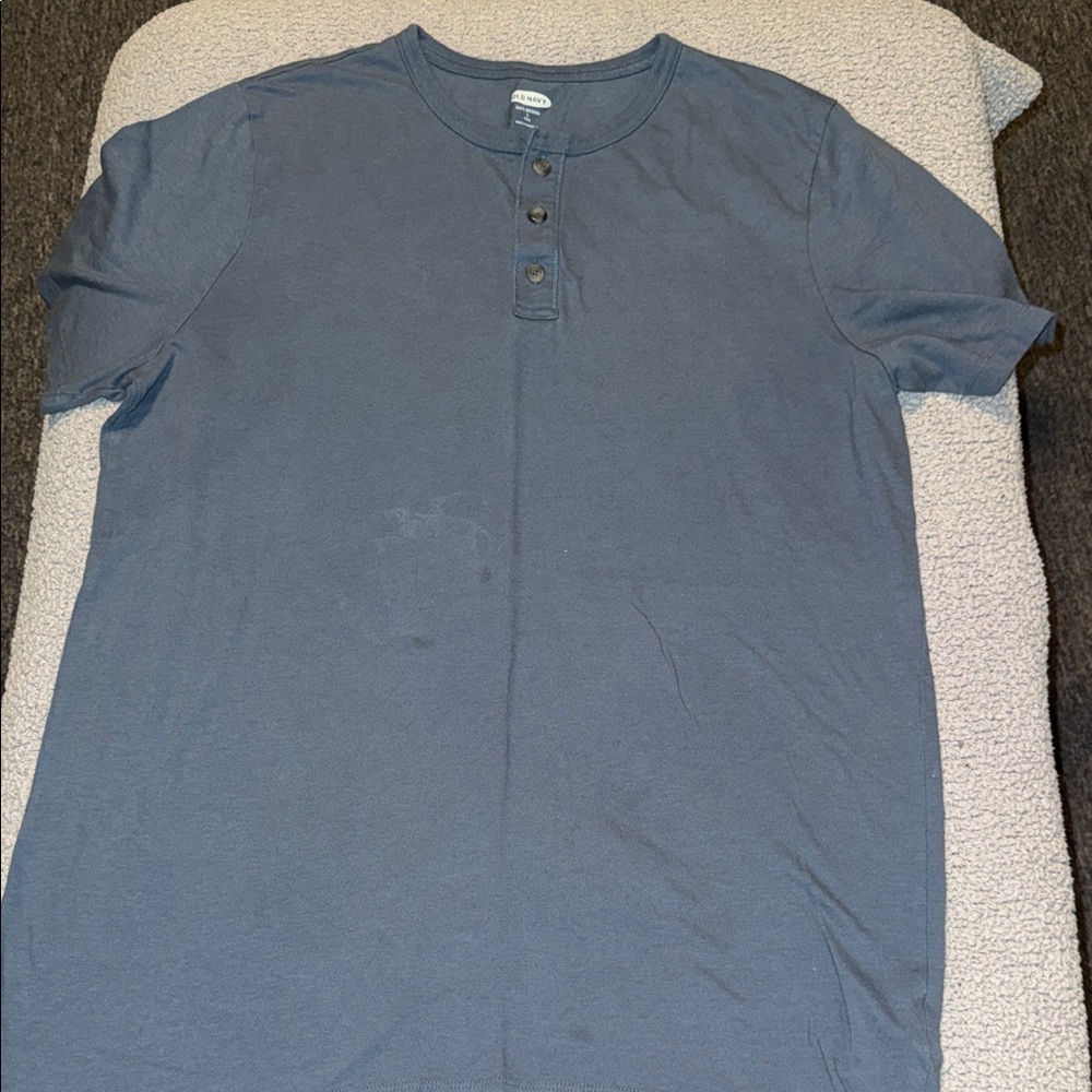 Old Navy Men's Slate Blue Henley Tee